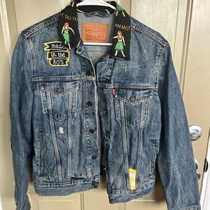 Levi’s, lightly distressed Hawaiian jean jacket